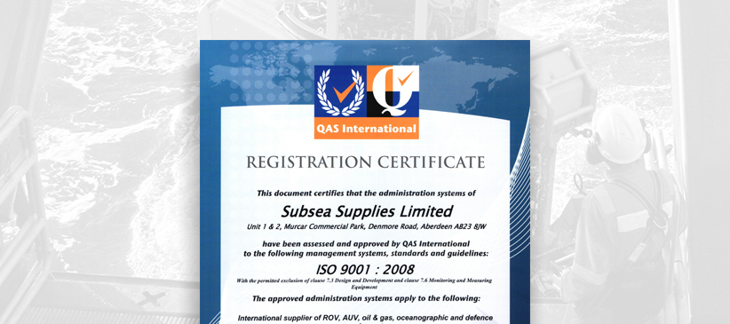 ISO seal of approval for Subsea Supplies
